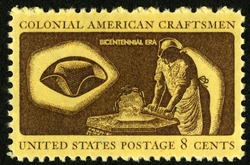 Hatter United States Postage Stamp | Colonial American Craftsmen