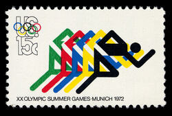 20th Summer Olympic Games - Running United States Postage Stamp | Olympics