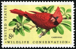 Cardinal United States Postage Stamp | Wildlife Conservation