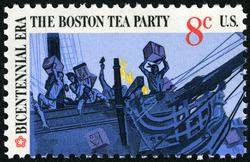 British Merchantman United States Postage Stamp | Boston Tea Party