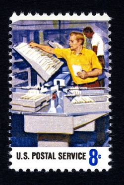 Mail Canceling United States Postage Stamp | Postal Service Employees