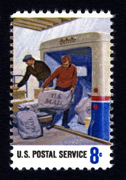 Loading Mail United States Postage Stamp | Postal Service Employees