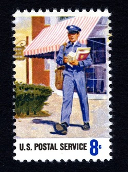 Mailman United States Postage Stamp | Postal Service Employees