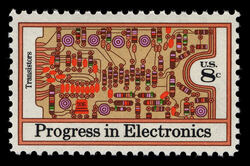 Transistors United States Postage Stamp | Progress in Electronics