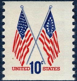 50-Star and 13-Star Flags - Horizontal Imperforate United States Postage Stamp