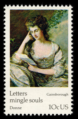 Thomas Gainsborough - Mrs. John Douglas United States Postage Stamp | Famous Works of Art
