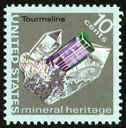 Tourmaline United States Postage Stamp | Mineral Heritage