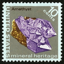 Amethyst United States Postage Stamp | Mineral Heritage