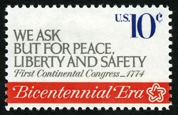 We Ask for Peace, Liberty and Safety United States Postage Stamp | First Continental Congress