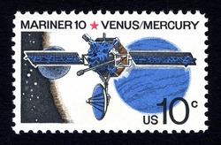 Mariner 10 - Venus - Mercury United States Postage Stamp