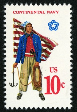 Continental Navy United States Postage Stamp | Military Uniforms