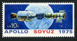 After Link-up United States Postage Stamp | Apollo - Soyuz Mission