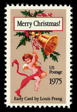 Christmas Card - Louis Prang United States Postage Stamp