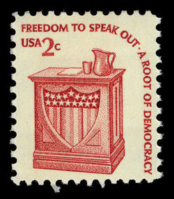 Speaker's Stand - Freedom to Speak Out United States Postage Stamp | Americana - Root of Democracy