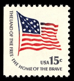 Fort McHenry Flag - Land of the Free - Home of the Brave - Booklet Single United States Postage Stamp | Americana - Root of Democracy