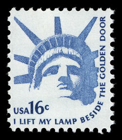 Statue of Liberty - I Lift My Lamp Beside the Golden Door United States Postage Stamp | Americana - Root of Democracy