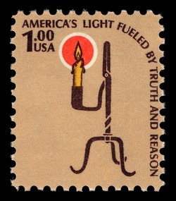 Rush Lamp United States Postage Stamp | Americana - Root of Democracy