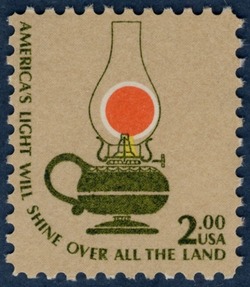 Kerosene Lamp United States Postage Stamp | Americana - Root of Democracy