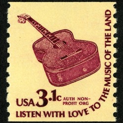 Guitar United States Postage Stamp | Americana - Root of Democracy