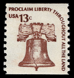 Liberty Bell - Proclaim Liberty Throughout All the Land - Horizontal Imperforate United States Postage Stamp | Americana - Root of Democracy
