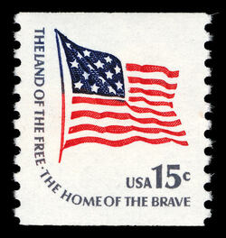 Fort McHenry Flag - Land of the Free - Home of the Brave - Horizontal Imperforate United States Postage Stamp | Americana - Root of Democracy