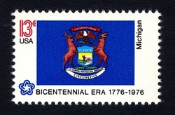 Michigan United States Postage Stamp | State Flags