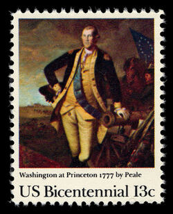 George Washington at Princeton United States Postage Stamp | US Bicentennial