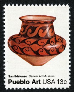 San Ildefonso Pot United States Postage Stamp | Pueblo Art
