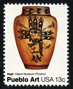Hopi Pot United States Postage Stamp | Pueblo Art