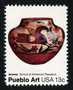 Acoma Pot United States Postage Stamp | Pueblo Art