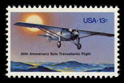 Solo TransAtlantic Flight - Lindbergh United States Postage Stamp