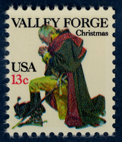 George Washington at Valley Forge - Christmas United States Postage Stamp