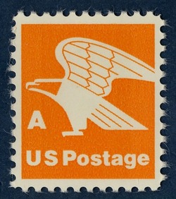 Orange Eagle - A Rate United States Postage Stamp