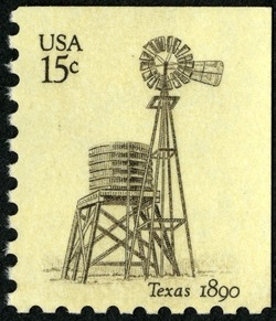 Texas United States Postage Stamp | Windmills