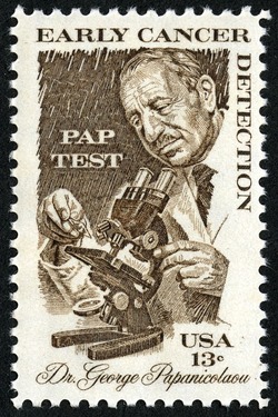 Early Cancer Detection - Dr George Papanicolaou - PAP Test United States Postage Stamp