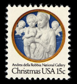 Andrea Della Robbia - Madonna and Child With Cherubim United States Postage Stamp