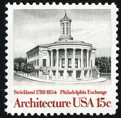 Philadelphia Exchange United States Postage Stamp | Architecture USA