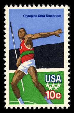 1980 Olympics - Decathlon United States Postage Stamp