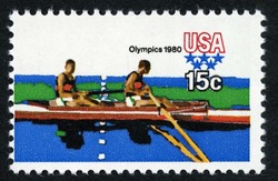 Rowing United States Postage Stamp | Summer Olympics 1980