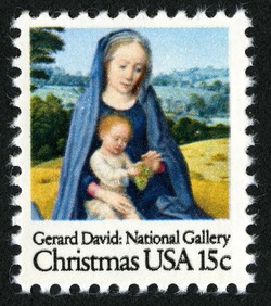 Gerard David - Virgin and Child United States Postage Stamp