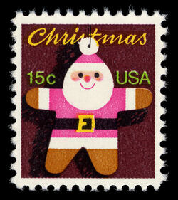 Santa Claus Ornament - Christmas United States Postage Stamp