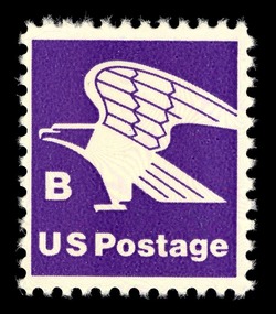 Purple Eagle - B Rate United States Postage Stamp