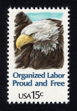 Organized Labor - Eagle United States Postage Stamp