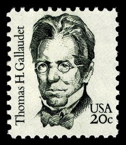 Thomas H. Gallaudet United States Postage Stamp | Great Americans