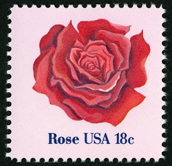 Red Rose United States Postage Stamp | Flowers