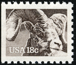 Bighorn Sheep United States Postage Stamp | Wildlife of America