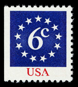 Thirteen Star Circle United States Postage Stamp