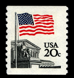 Flag Over Supreme Court - Horizontal Imperforate United States Postage Stamp
