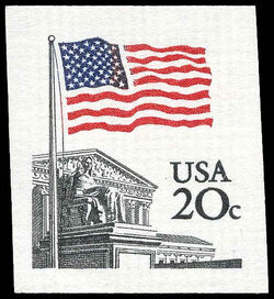 Flag Over Supreme Court - Imperforate United States Postage Stamp