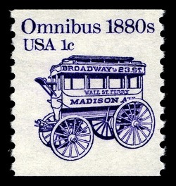 Omnibus - 1880s United States Postage Stamp | Transportation Series